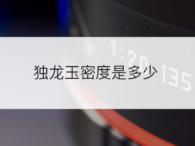 独龙玉密度是多少