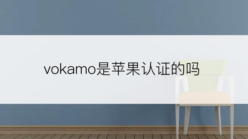 vokamo是苹果认证的吗