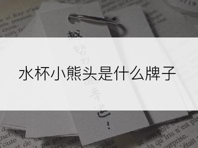 水杯小熊头是什么牌子