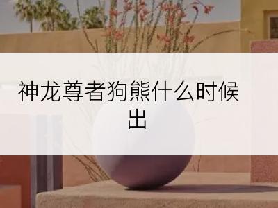 神龙尊者狗熊什么时候出