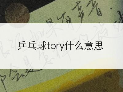 乒乓球tory什么意思