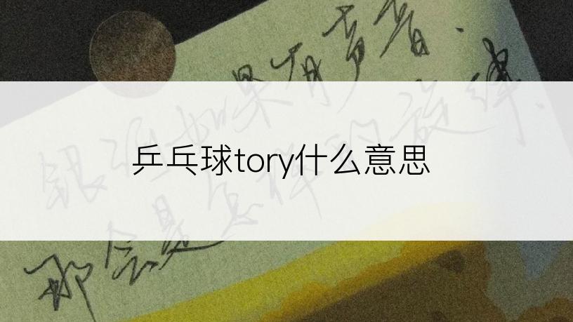 乒乓球tory什么意思