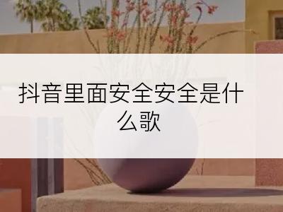 抖音里面安全安全是什么歌