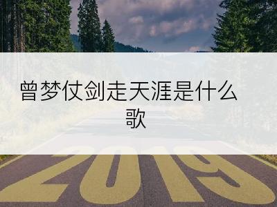 曾梦仗剑走天涯是什么歌