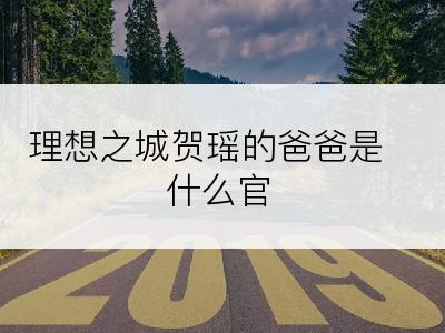 理想之城贺瑶的爸爸是什么官