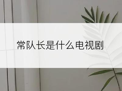 常队长是什么电视剧