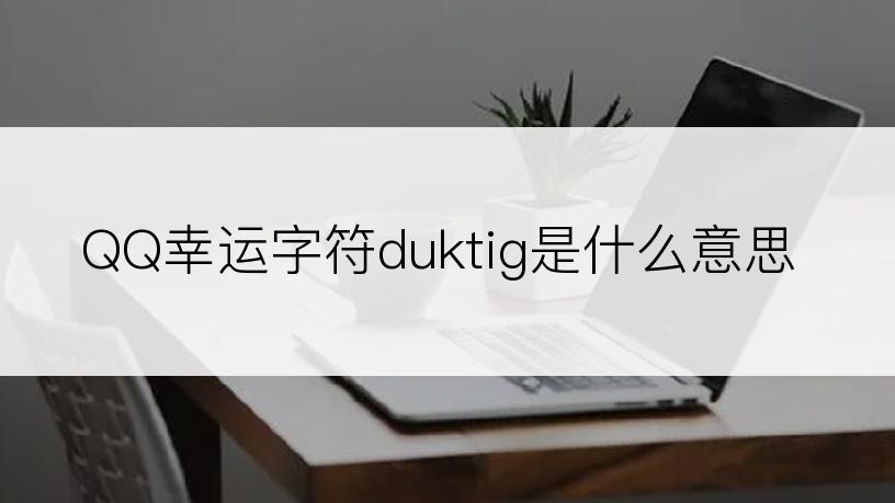 QQ幸运字符duktig是什么意思