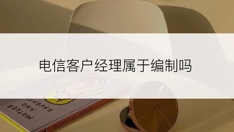 电信客户经理属于编制吗