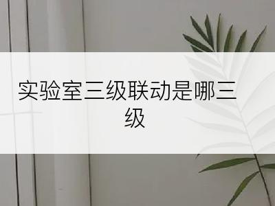 实验室三级联动是哪三级