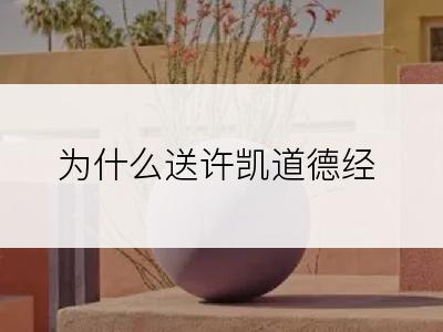 为什么送许凯道德经