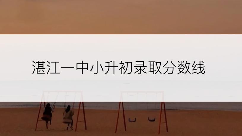 湛江一中小升初录取分数线