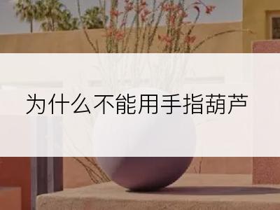 为什么不能用手指葫芦