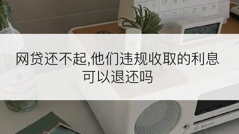 网贷还不起,他们违规收取的利息可以退还吗