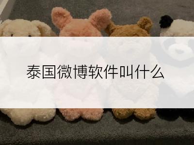 泰国微博软件叫什么