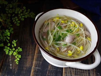 豆芽肉饼汤的制作方法