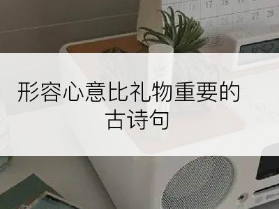 形容心意比礼物重要的古诗句