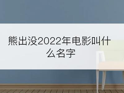 熊出没2022年电影叫什么名字