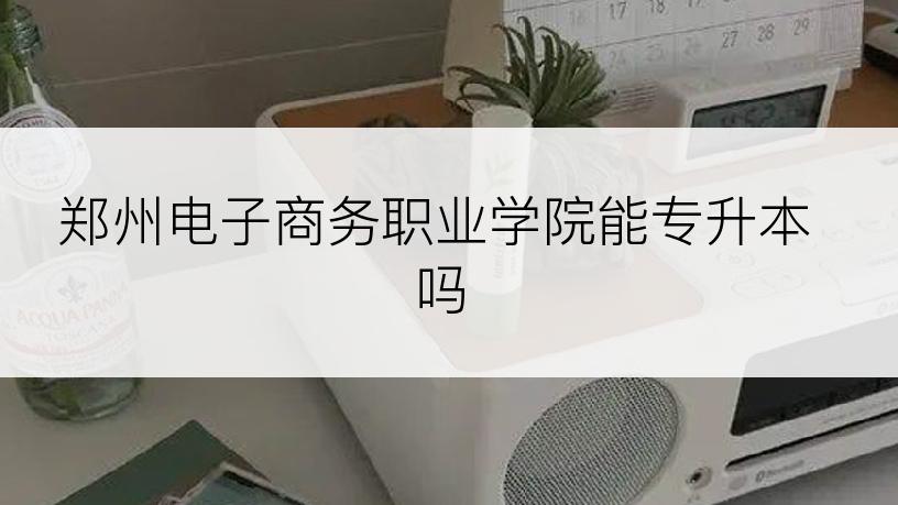 郑州电子商务职业学院能专升本吗