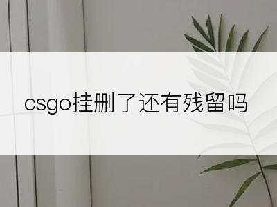 csgo挂删了还有残留吗