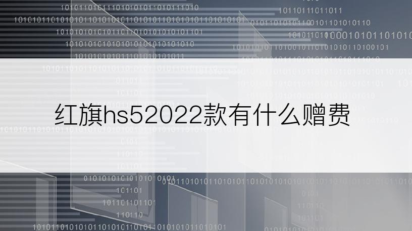 红旗hs52022款有什么赠费