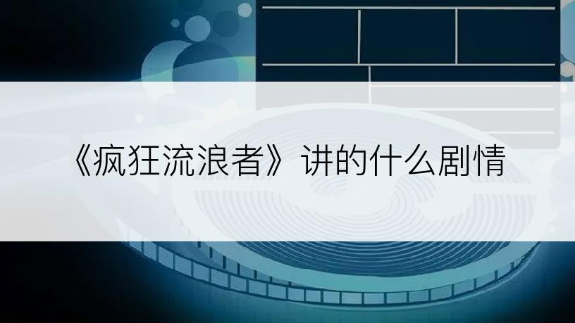 《疯狂流浪者》讲的什么剧情