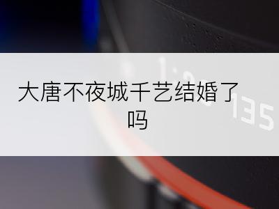 大唐不夜城千艺结婚了吗