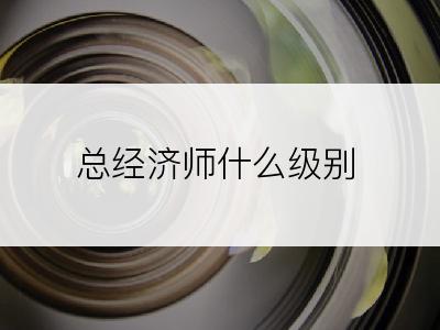 总经济师什么级别