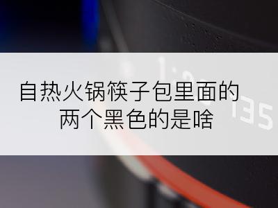 自热火锅筷子包里面的两个黑色的是啥