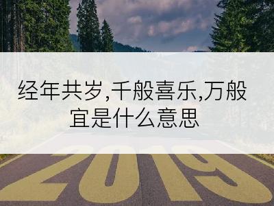 经年共岁,千般喜乐,万般宜是什么意思