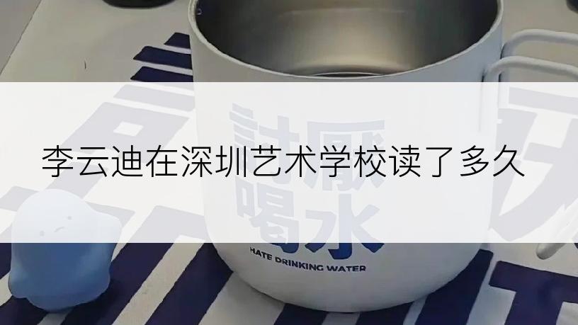 李云迪在深圳艺术学校读了多久