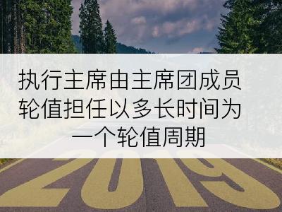 执行主席由主席团成员轮值担任以多长时间为一个轮值周期