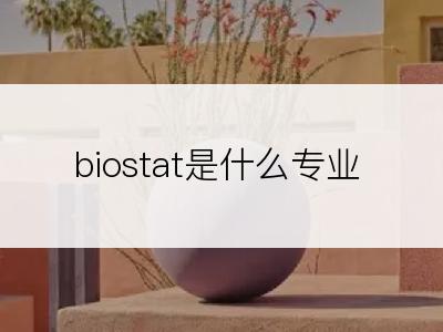 biostat是什么专业