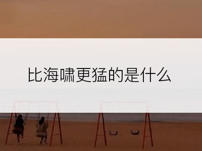 比海啸更猛的是什么