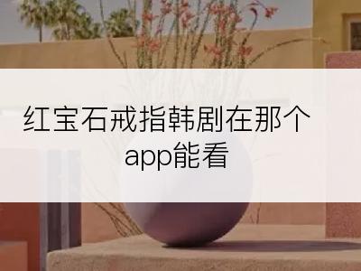 红宝石戒指韩剧在那个app能看