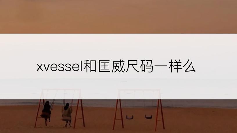 xvessel和匡威尺码一样么