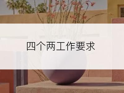 四个两工作要求