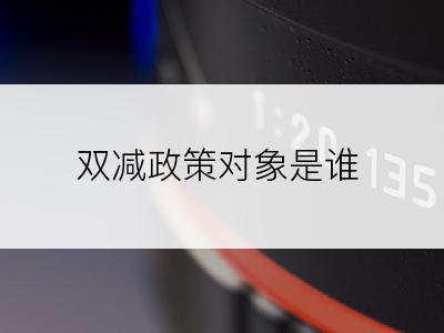 双减政策对象是谁