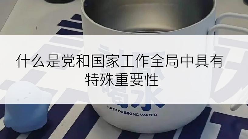 什么是党和国家工作全局中具有特殊重要性