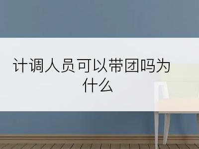 计调人员可以带团吗为什么