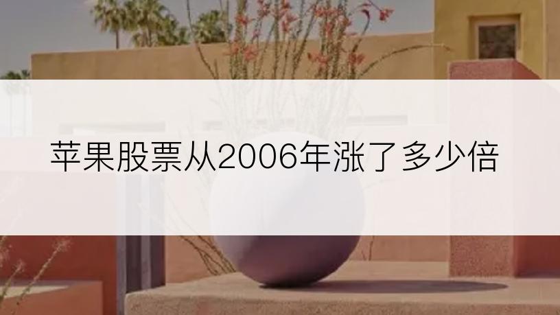 苹果股票从2006年涨了多少倍