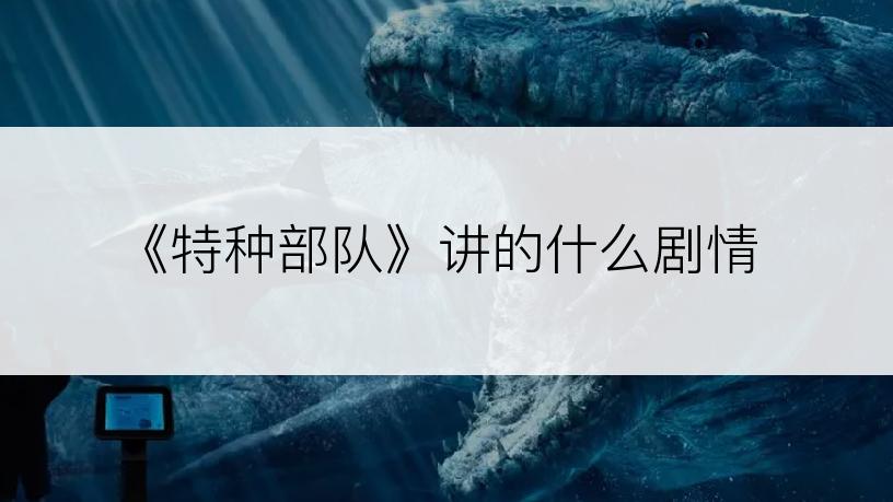 《特种部队》讲的什么剧情