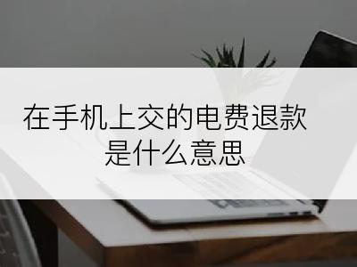 在手机上交的电费退款是什么意思