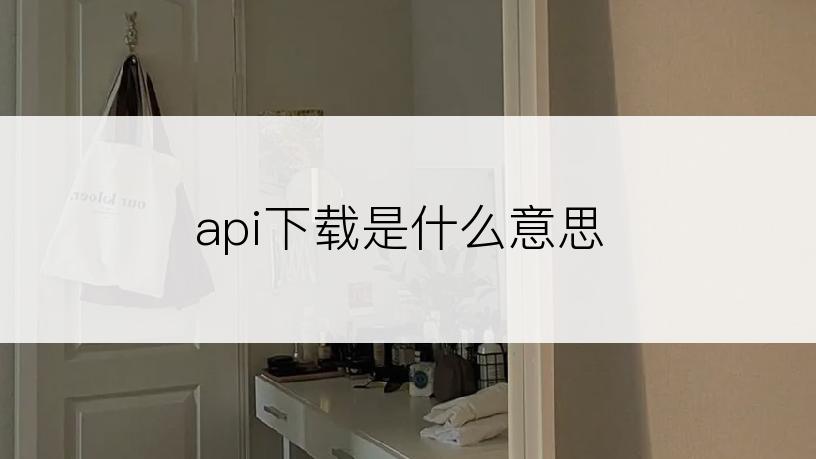 api下载是什么意思