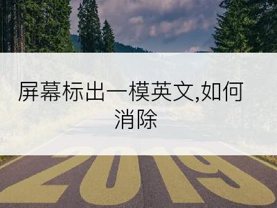 屏幕标出一模英文,如何消除