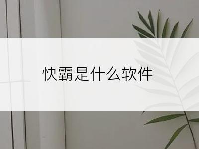 快霸是什么软件