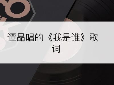 谭晶唱的《我是谁》歌词