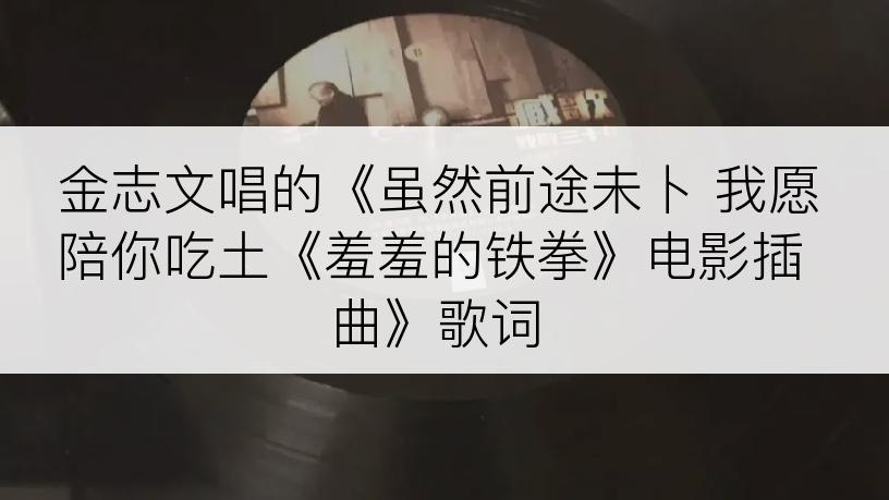 金志文唱的《虽然前途未卜 我愿陪你吃土《羞羞的铁拳》电影插曲》歌词