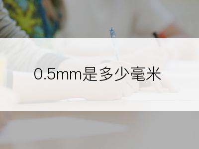 0.5mm是多少毫米