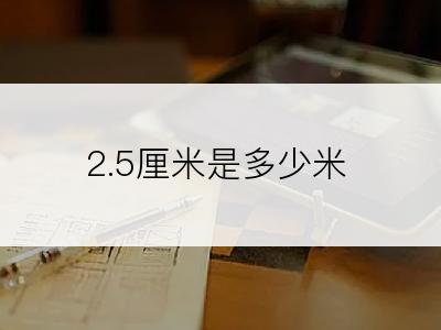 2.5厘米是多少米