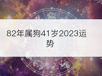 82年属狗41岁2023运势